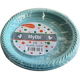Resim Kullan At Renkli Pembe Parti Davet Plastik Tabak - 17 Cm. - 25 Adetlik Paket 