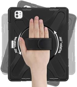 Resim Fuchsia iPad Pro 13 2024 Uyumlu Tam Koruma Sağlayan Zırhlı Silikon Tablet Kılıfı Şok Emici Dayanıklı ve Şık 
