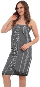 Resim ROZET TEKSTİL Peştamal Sultan Desen ANTRASİT 100 x 180 