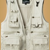Resim Erkekler için Hafif Nylon Olta Yeleği Çeşitli Cep ve Fermuar ile - Ayarlanabilir Mesh Astarlı Kolsuz Ceket, Outdoor Aktiviteler, Koşu ve Olta için, Olta Aksesuarları 