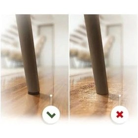 Resim Kahverengi 48 Adet Yuvarlak Yapışkanlı Parke Koruma Keçesi 2 Cm 