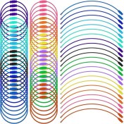 Resim Explosion1 120PCS Tel Anahtar Halkaları Vidalı Kilidi, 6 Inç Kablo Tel Anahtar Zinciri Kablo Halkaları Açık Hava Yürüyüşü Için (12 Renk) (Yurt Dışından) 