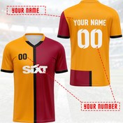 Resim Turkiye Galatasaray V Yaka Futbol Spor Kıyafeti Rahat Kesim Kişiselleştirilmiş İsim Numara Yaz Partiye Uygun 