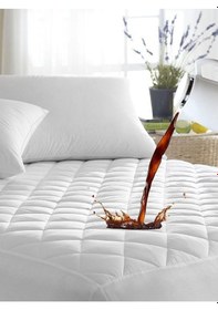 Resim Alla Turca Kapitoneli Sıvı Geçirmez Alez Komple Lastikli 160x200 Beyaz 