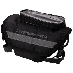 Resim Motosiklet Maxi Scooter Gidon Ara Çanta Navigasyon Dokunmatik Telefon Tutucu Motor Çantası Çok Renkli 