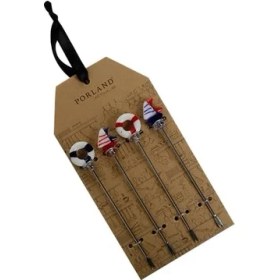 Resim Shiraz Simit 4 Adet Kokteyl Çatalı 12 cm 