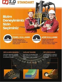 Resim 23x9-10 225/75-10 Achiever Segmansız Dolgu Forklift Lastiği 