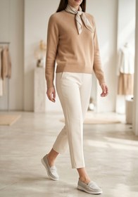 Resim Aura Comfort - Ortopedik Tabanlı Işıltı Detaylı Kadın Buz Rengi Günlük Casual Loafer Ayakkabı 