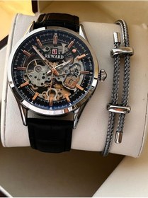 Resim Reward İtalyan Bileklik Hediyeli Deri Kordon Otomatik Mekanizma 5 Atm Erkek Kol Saati W.142270.3 Gümüş 