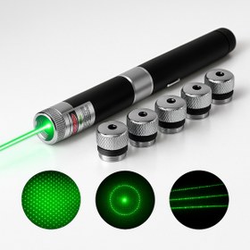 Resim AVDA Yeşil Lazer Pointer Pilli | 100 Mw Gerçek Güç - 15 Km Etki Alanı 5 Lazer Ucu 