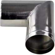 Resim 90 Derece Paslanmaz Çelik Baca Borusu – Büyük Boy (L) 3.5″ Çap 
