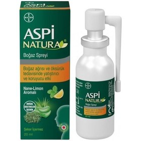Resim Aspi Natura Kids Boğaz Spreyi Nane Limon Aromalı 20 ML 