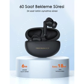 Resim Taotronıcs TT-BH1122-BLCK Bt 5.4 Kablosuz Kulakiçi Bluetooth Kulaklık Siyah 