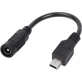 Resim 5.5 2.1Mm To Mini Usb 5 Pin Soket Çevirici Power Adaptör Kablosu 