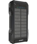 Resim Cloud011 Eaget 10000mah Siyah Solar Power Bank Kamp Kompas El Krikolu Sos Fener 