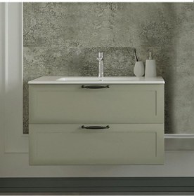 Resim Denko Beyoğlu 85 Cm Mdf Gri Banyo Dolabı Takımı Gri 