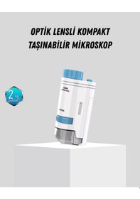 Resim Mey İthalat Taşınabilir Mini Mikroskop Led Işıklı 80x 200x Büyütmeli Ve Odak Ayarlı 