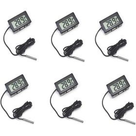 Resim Lillian Buzdolabı Termometresi, Buzdolabı Dondurucu Akvaryum Için 2m Harici Problu Dijital LCD Termometre 6 Adet (Yurt Dışından) 