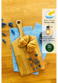 Resim 2 Li Doğal Ahşap Kayın Ağacı Kesme Ve Sunum Tahtası Seti 