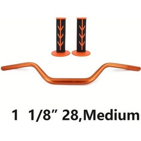 Resim Tongdashop Crf Yzf Kxf Klx Rmz Drz 1 1/8" 28mm Dirt Pit Bike Atv Adv Supermoto Enduro Motocross Off Road Turuncu Orta Boy 