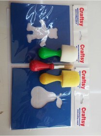 Resim craftsy 3lü Stencıl Fırça+2li Pasta Rölyef Stencıl Seti 