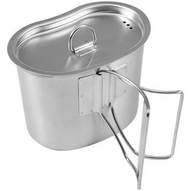 Resim Wezone Kampanya Ve Doğa Yürüyüşleri İçin Katlanabilir Saplı Paslanmaz Çelik Matara Gümüş 