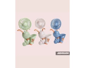 Resim Ayıcık Figürlü Mini Fan Kalemtraş ve Kalemlik Pembe/mavi/yeşil 