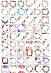 Resim Nişan Bebek Nikah Şekeri Etiketi 96 Adet Yapışkan 