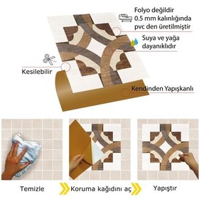 Resim Tink Kendinden Yapışkanlı Ahşap 004 Desenli Pvc Karo 30x30 Cm 