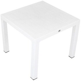 Resim Depootoptan Mandella 90X90 Elit Rattan Masa Beyaz 