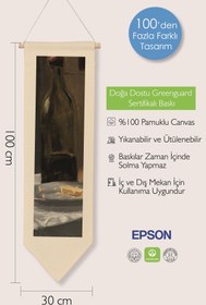 Resim Duvar Halısı Pinterest Oda Dekoru, Monet Sanat Serisi, 100cm Kanvas Flama Askılı Duvar Örtüsü NO:636 - Renkli - 14 / 30 x 100 