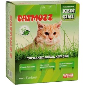 Resim Catmozz Yavru Yetişkin Kediler İçin Organik Topraksız Kedi Çimi 