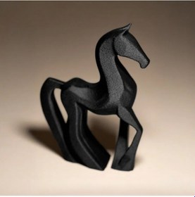 Resim Zarif Dans 3d Baskı Minimalist At Heykeli 13x10 Cm - Pla Malzeme 