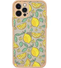 Resim mooodcase Iphone 12 Uyumlu Kamera Lens Korumalı Limon Desenli Lüx Telefon Kılıfı 