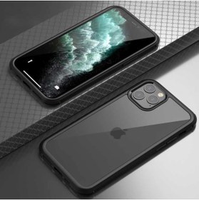 Resim Apple Iphone 11 Pro Max Kılıf Dor Silikon Temperli Cam Kapak 