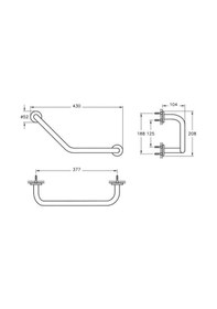 Resim VitrA A44376 Arkitekta Küvet Tutamağı, Krom 