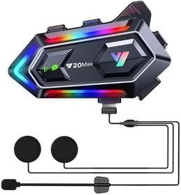 Resim BulutRetail Y20 Max Kablosuz Motosiklet Kask Intercom 