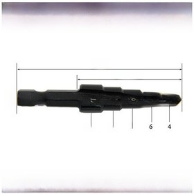 Resim Springsun 4-12mm Siyah Basamaklı Matkap Ucu, Altıgen Saplı, Keskin Delme Ve Delik Genişletme İşlevi, Ahşap Ve Metal İçin Uygun 
