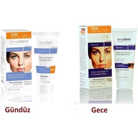 Resim Dermaderm Bitkisel Leke Giderici & Cilt Beyazlatıcı Gündüz Kremi 100 G + Gece Kremi 100 G 