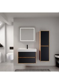 Resim Denko Forever 45 Cm Antrasit Banyo Çamaşır Boy Dolabı Antrasit 