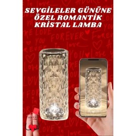 Resim Bodrum Ekipman Sevgililer Günü Için Hediye Kristal Lamba Sevgiliye Hediye USB Şarjlı Gece Lam - ER001Y-53EHZ 