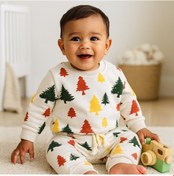 Resim Orman Desen Omuzdan Çıtçıtlı Şardonlu Kışlık 2li Takım Krem 