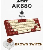 Resim Ak680 Kablolu Brown Switch Mekanik Klavye-rainbow Aydınlatma Hot-swap 