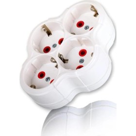 Resim Fetih 101-04 4 Lü Topraklı Fiş-Priz ( Model) 1410 