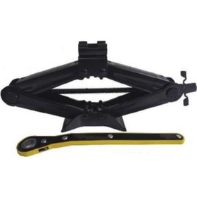 Resim ede Cırcır Kollu Akordiyon Kriko Kaldıraç 2Ton 