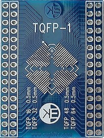 Resim Tqfp-1 0.5Mm Smd Dip Çevirici Pcb Tqfp16 Tqfp32 Tqfp48 Tqfp64 
