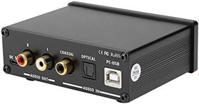 Resim Taşınabilir Stereo Kulaklık Amplifikatörü, 3.5MM Kulaklıklar için Kulaklık Amplifikatörü ile DAC Kod Çözme Ses Dekoderi (Siyah) 