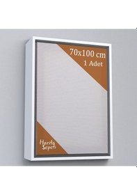 Resim Beyaz Çerçeveli Tuval 70 x 100 CM Yatay & Dikey Profesyonel %100 Pamuk Boş Tablo 