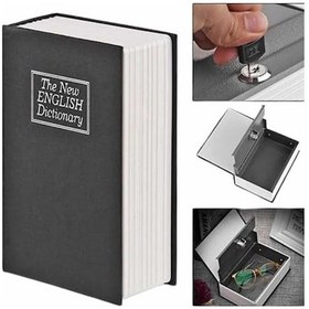 Resim Techmrt Kitap Görünümlü Gizli Kasa Büyük Boy Anahtarlı Kilitli Para Kasası 