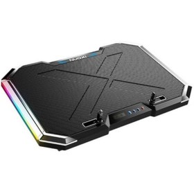 Resim Maztech 6 Fanlı Gaming Oyuncu Notebook Laptop Bilgisayar Soğutucu Stand Kademeli Yükseklik Ayarlı Led Işıklı 